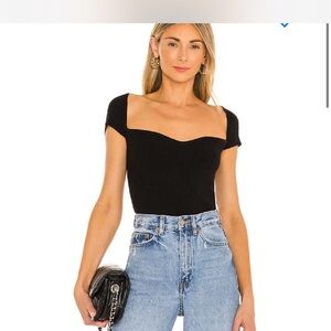 Superdown Black Crop Top